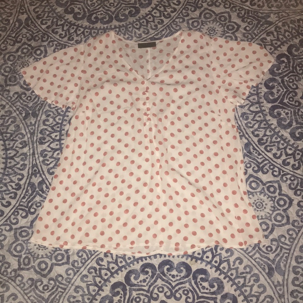 Red and white shirt sleeve